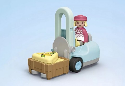 Комплект с фигурки Junior 71691 Екологичен пазарен щанд и мотокарIVET.BG - Твоят онлайн бутик.