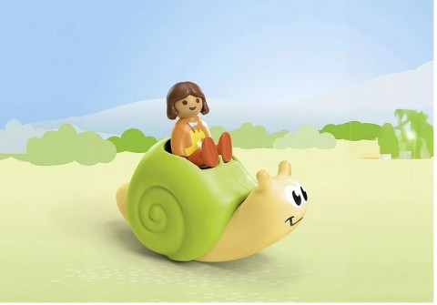 Комплект с фигурки Junior 71699 Люлеещ се охлюв с дрънкалкаIVET.BG - Твоят онлайн бутик.