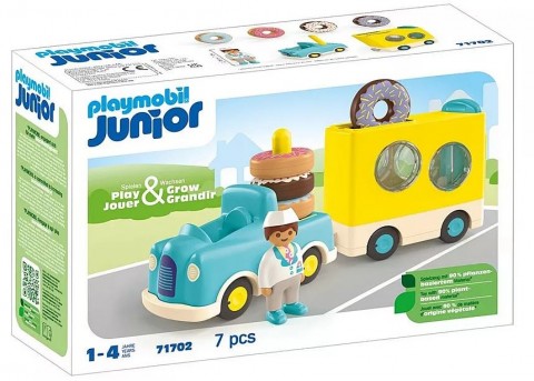 Комплект с фигурки Junior 71702 Камион за понички с функция за подреждане и сортиранеIVET.BG - Твоят онлайн бутик.