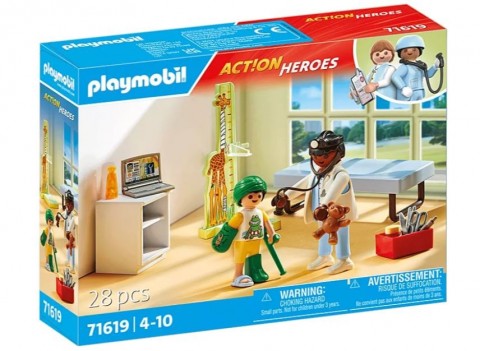 Комплект фигурки Action Heroes 71619 Педиатър с плюшено мечеIVET.BG - Твоят онлайн бутик.