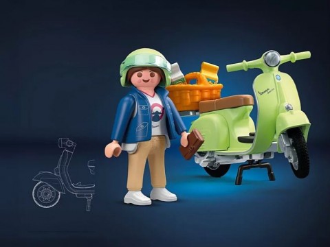 Комплект фигурки Vespa 71621 1969 Vespa 150 Sprint Veloce, светлозелен цвятIVET.BG - Твоят онлайн бутик.