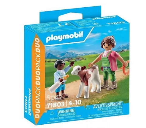 Комплект с фигурки Duo Pack 71803 Селска стопанка с дете и телеIVET.BG - Твоят онлайн бутик.