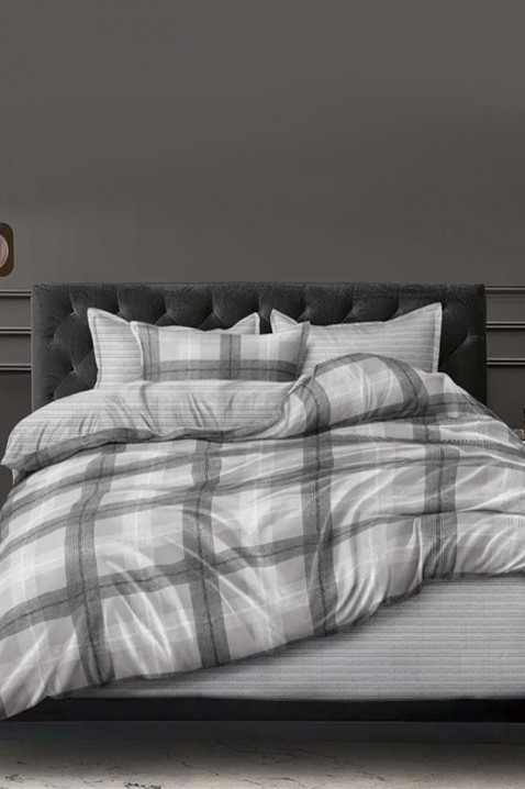 Спален комплект RELORGA 200x220 cm памук - 4 части, Цвят: сив, IVET.BG - Твоят онлайн бутик.