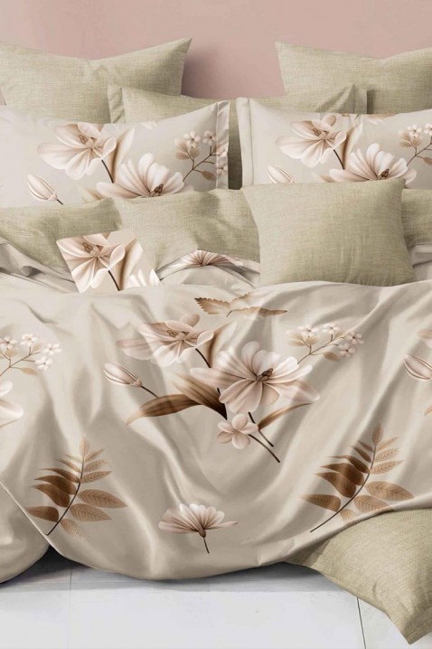 Спален комплект GRAVINA 200x220 cm памук - 4 части, Цвят: беж, IVET.BG - Твоят онлайн бутик.
