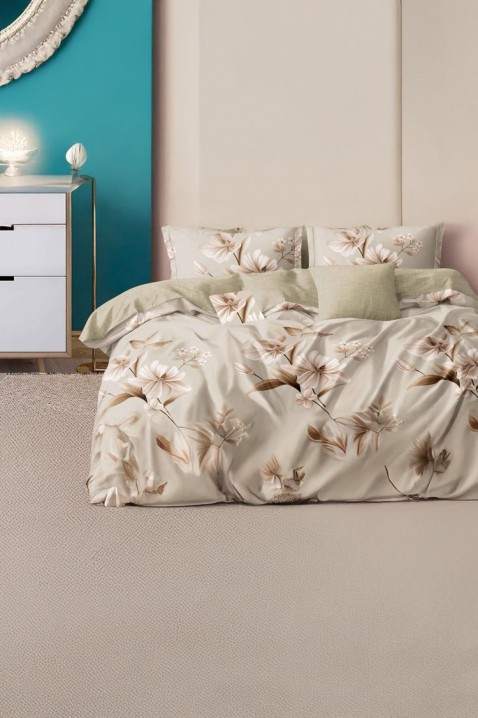 Спален комплект GRAVINA 200x220 cm памук - 4 части, Цвят: беж, IVET.BG - Твоят онлайн бутик.