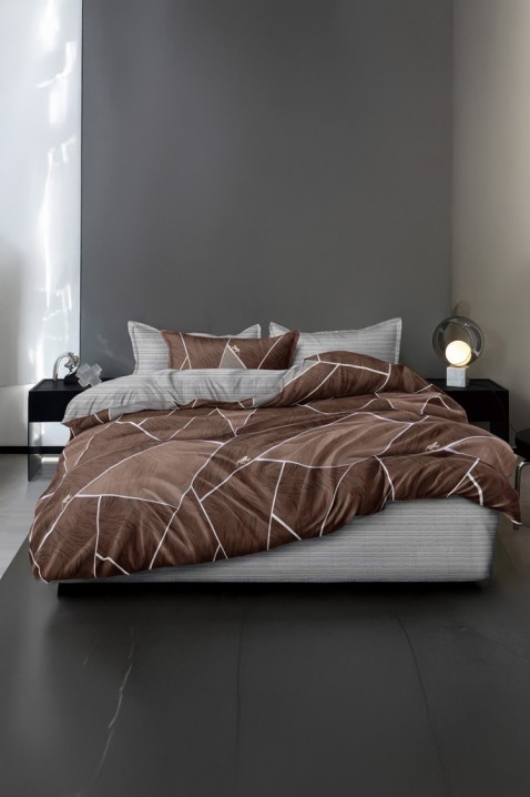 Спален комплект RALINFA 200x220 cm памук - 4 части, Цвят: кафяв, IVET.BG - Твоят онлайн бутик.