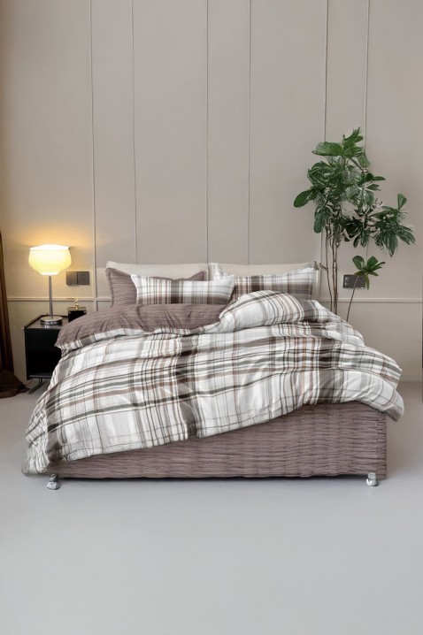 Спален комплект HOLDERA 200x220 cm памук - 4 части, Цвят: беж, IVET.BG - Твоят онлайн бутик.