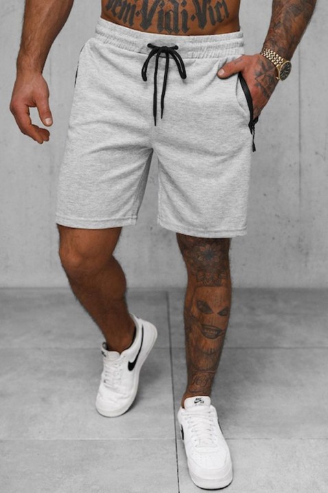 Мъжки къси панталони PONTO LIGHT GREY, Цвят: светлосив, IVET.BG - Твоят онлайн бутик.