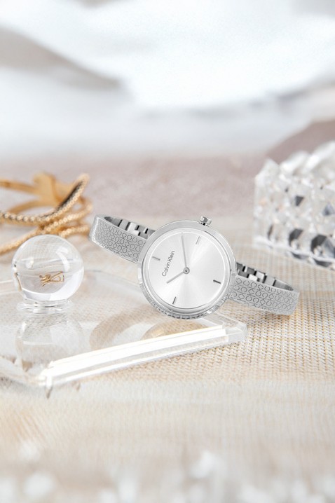 Дамски часовник Calvin Klein 25200181, Цвят: сребърен, IVET.BG - Твоят онлайн бутик.