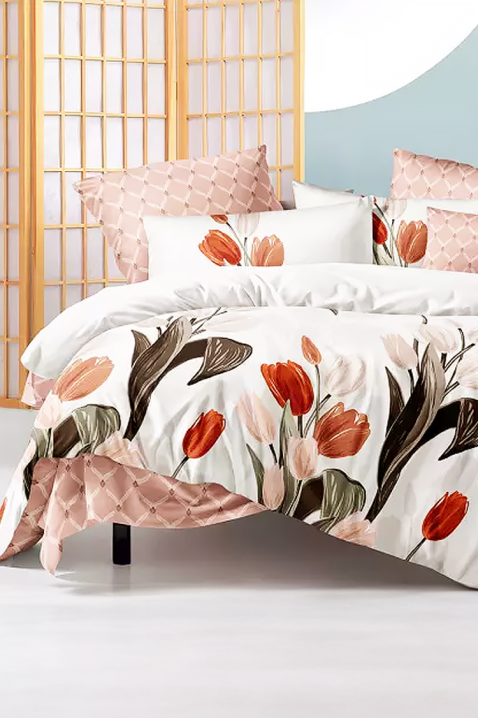 Спален комплект GROMELA 200x220 cm памук - 4 части, Цвят: многоцветен, IVET.BG - Твоят онлайн бутик.