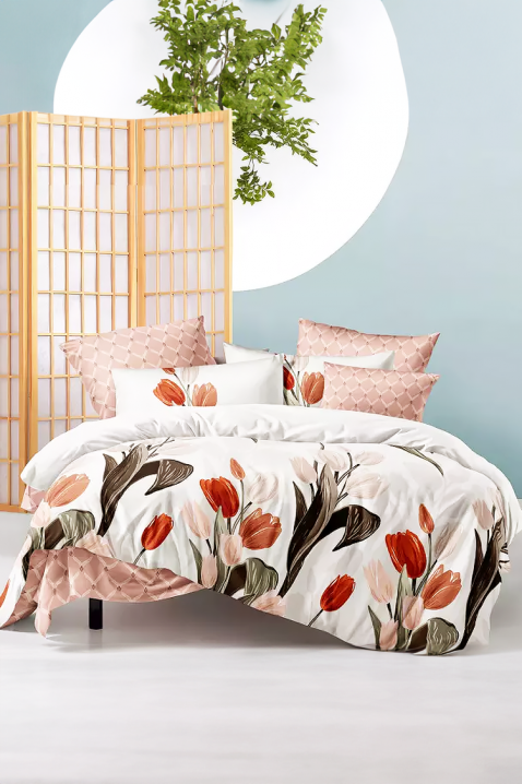 Спален комплект GROMELA 200x220 cm памук - 4 части, Цвят: многоцветен, IVET.BG - Твоят онлайн бутик.