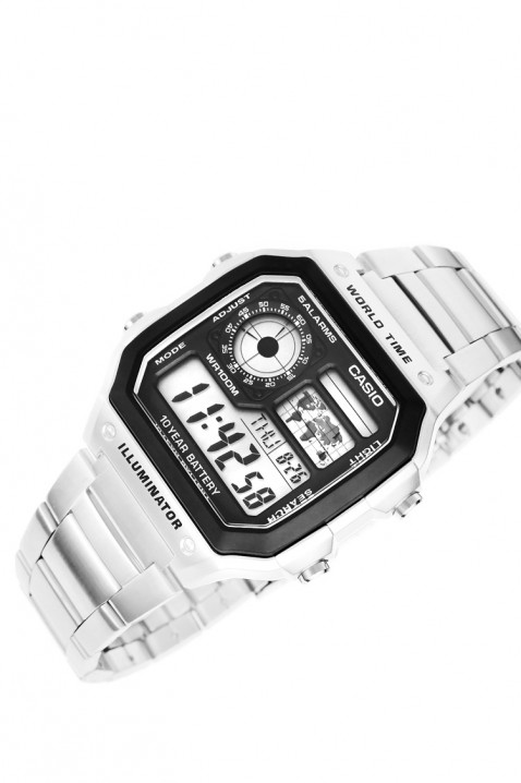 Мъжки часовник CASIO AE-1200WHD-1AVDF, Цвят: сребърен, IVET.BG - Твоят онлайн бутик.