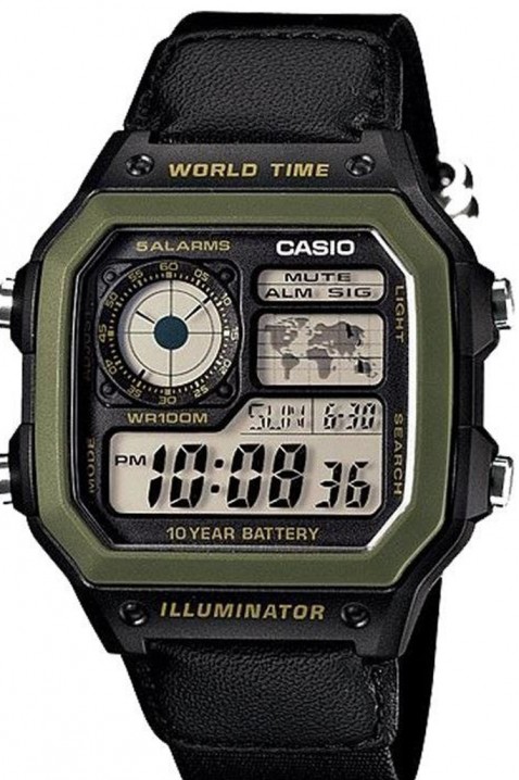 Мъжки часовник CASIO AE-1200WHB-1BVDF, Цвят: многоцветен, IVET.BG - Твоят онлайн бутик.