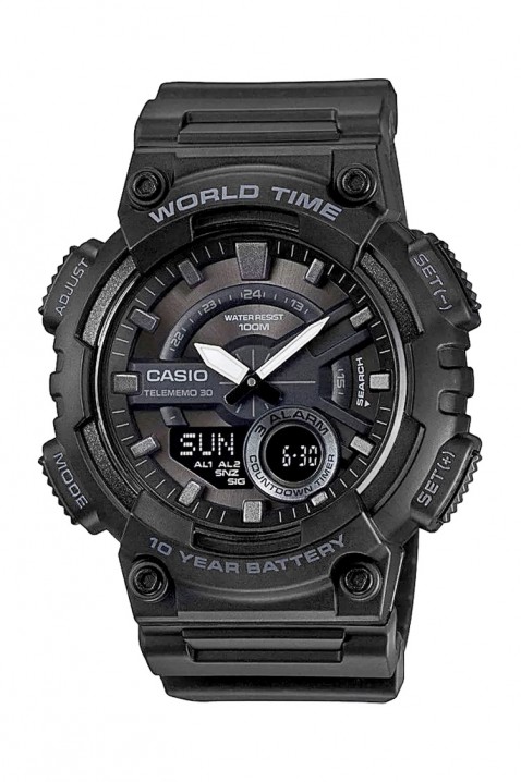 Мъжки часовник CASIO AEQ-110W-1BVDF, Цвят: черен, IVET.BG - Твоят онлайн бутик.