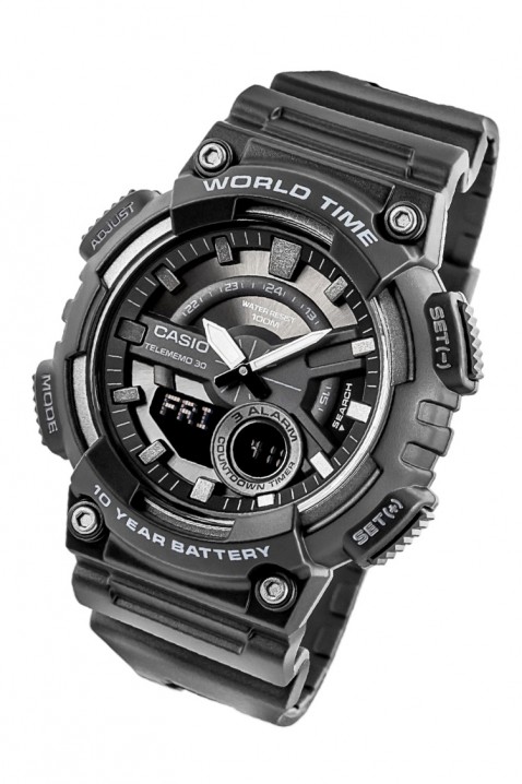 Мъжки часовник CASIO AEQ-110W-1BVDF, Цвят: черен, IVET.BG - Твоят онлайн бутик.