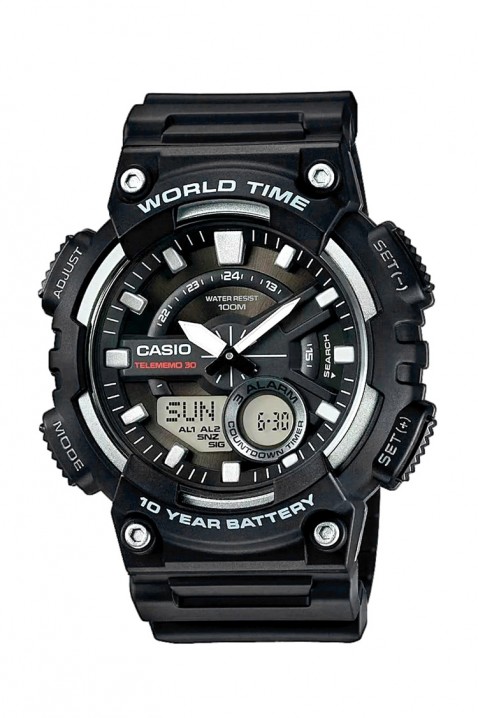 Мъжки часовник CASIO AEQ-110W-1AVDF, Цвят: черен, IVET.BG - Твоят онлайн бутик.