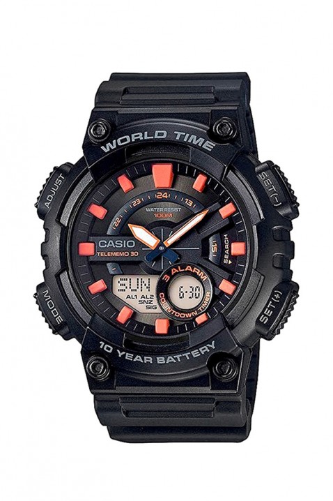 Мъжки часовник CASIO AEQ-110W-1A2VDF, Цвят: черен, IVET.BG - Твоят онлайн бутик.