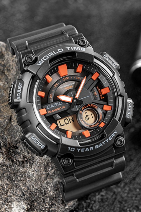 Мъжки часовник CASIO AEQ-110W-1A2VDF, Цвят: черен, IVET.BG - Твоят онлайн бутик.