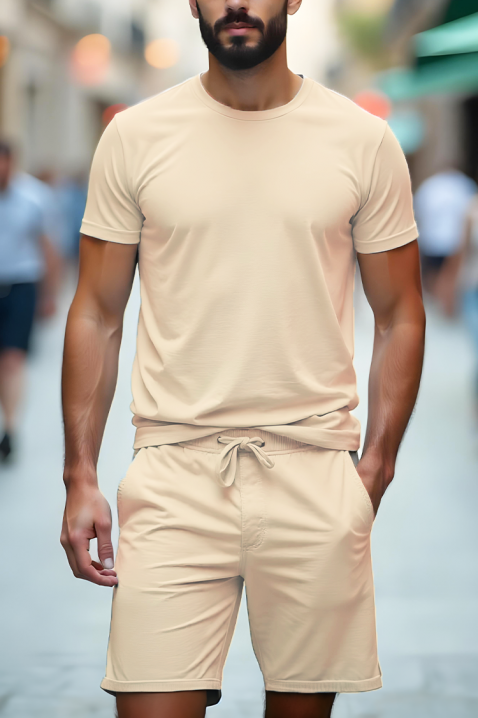 Мъжки комплект ZEKERDO BEIGE, Цвят: беж, IVET.BG - Твоят онлайн бутик.
