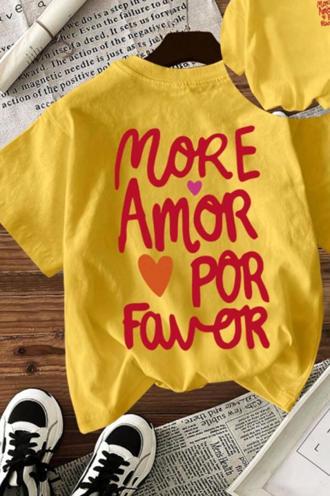 Тениска AMORE YELLOW, Цвят: жълт, IVET.BG - Твоят онлайн бутик.