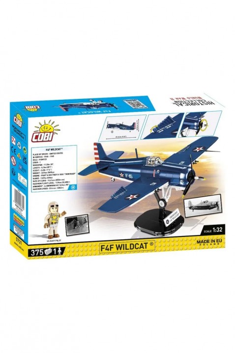 Конструктор Cobi изтребител Grumman F4F Wildcat - части 375IVET.BG - Твоят онлайн бутик.