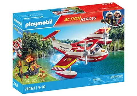 Комплект фигурки Action Heroes 71463 Противопожарен самолет с функция за гасене на пожарIVET.BG - Твоят онлайн бутик.