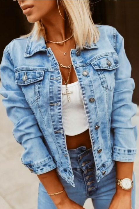 Дънково яке DENIMALA, Цвят: деним, IVET.BG - Твоят онлайн бутик.