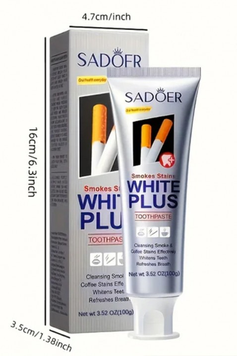 Избелваща паста SADOER White PlusIVET.BG - Твоят онлайн бутик.