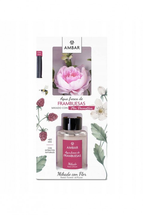 Ароматни пръчици с цвете AMBAR FRAMBUESAS 75 ml, Цвят: розов, IVET.BG - Твоят онлайн бутик.