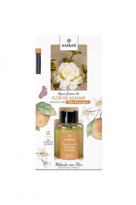 Ароматни пръчици с цвете AMBAR FLOR DE AZAHAR 75 ml, Цвят: екрю, IVET.BG - Твоят онлайн бутик.