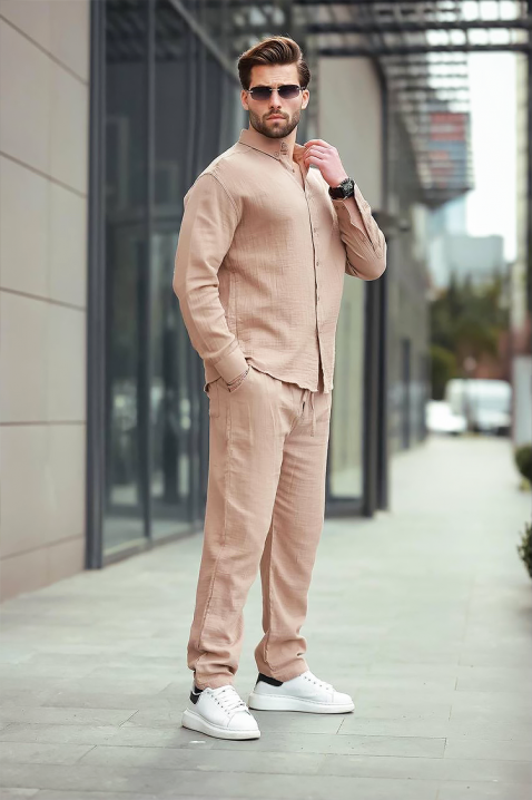Мъжки комплект ROLDO BEIGE, Цвят: беж, IVET.BG - Твоят онлайн бутик.