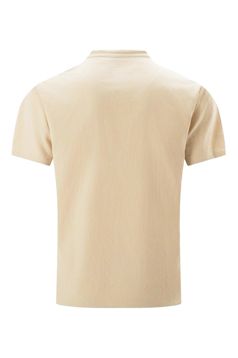Мъжка тениска LEZERXO BEIGE, Цвят: беж, IVET.BG - Твоят онлайн бутик.