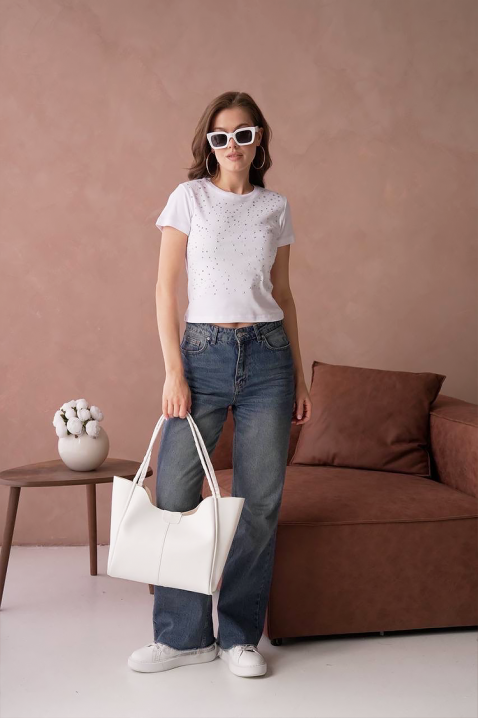 Тениска RAVIKA WHITE, Цвят: бял, IVET.BG - Твоят онлайн бутик.