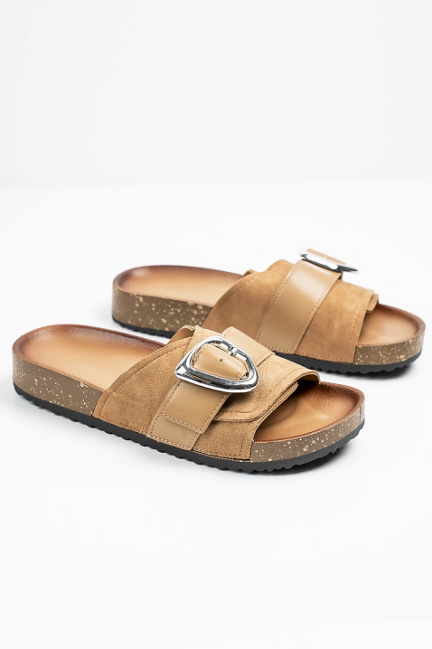 Дамски чехли FELITTA BEIGE, Цвят: беж, IVET.BG - Твоят онлайн бутик.