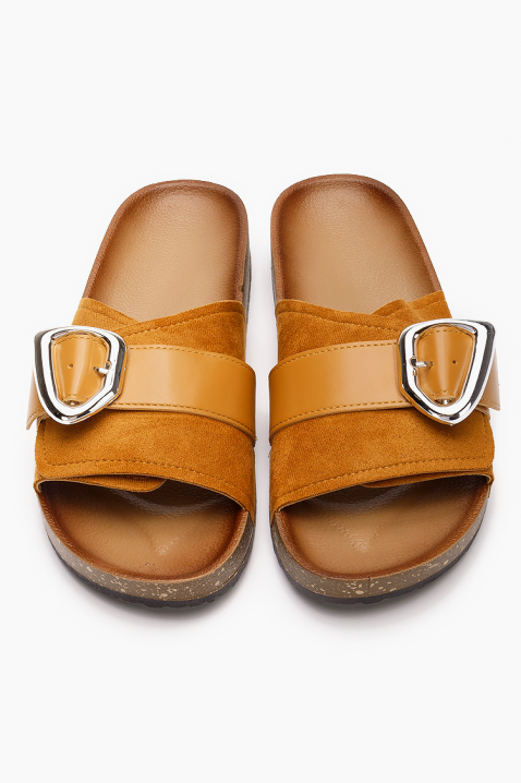 Дамски чехли FELITTA CAMEL, Цвят: светлокафяв, IVET.BG - Твоят онлайн бутик.