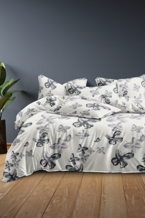 Спален комплект FLOBERJA 200x220 cm памук - 4 части, Цвят: бял, IVET.BG - Твоят онлайн бутик.