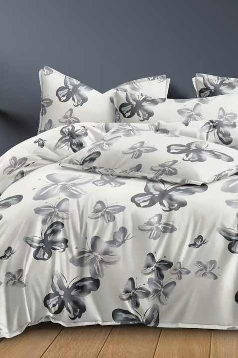 Спален комплект FLOBERJA 200x220 cm памук - 4 части, Цвят: бял, IVET.BG - Твоят онлайн бутик.