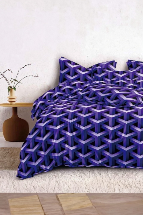Спален комплект RUNEXA 200x220 cm памук - 4 части, Цвят: лилав, IVET.BG - Твоят онлайн бутик.