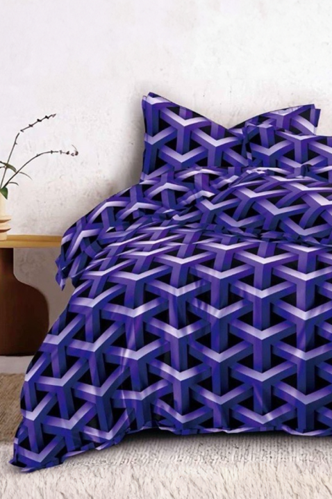 Спален комплект RUNEXA 200x220 cm памук - 4 части, Цвят: лилав, IVET.BG - Твоят онлайн бутик.