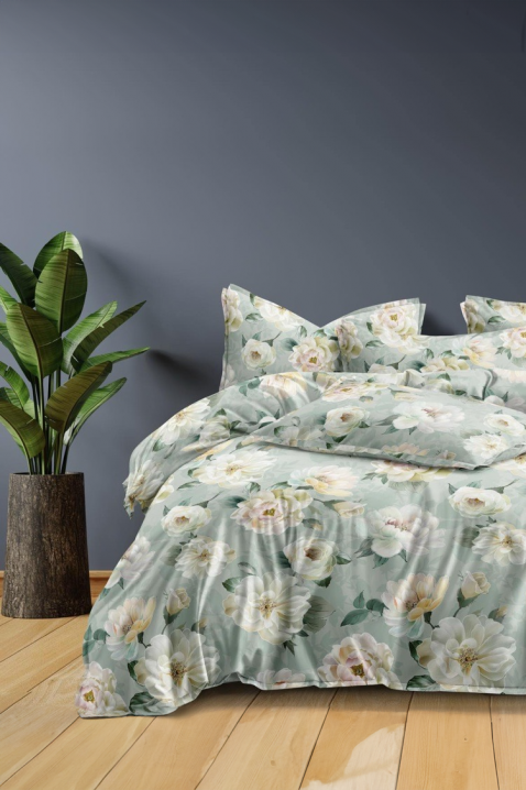 Спален комплект MENTILGA 200x220 cm памук - 4 части, Цвят: многоцветен, IVET.BG - Твоят онлайн бутик.