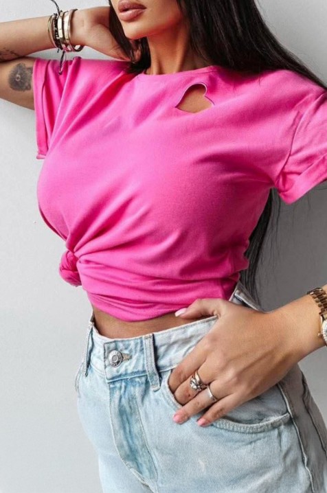 Тениска ENZIRVA PINK, Цвят: розов, IVET.BG - Твоят онлайн бутик.