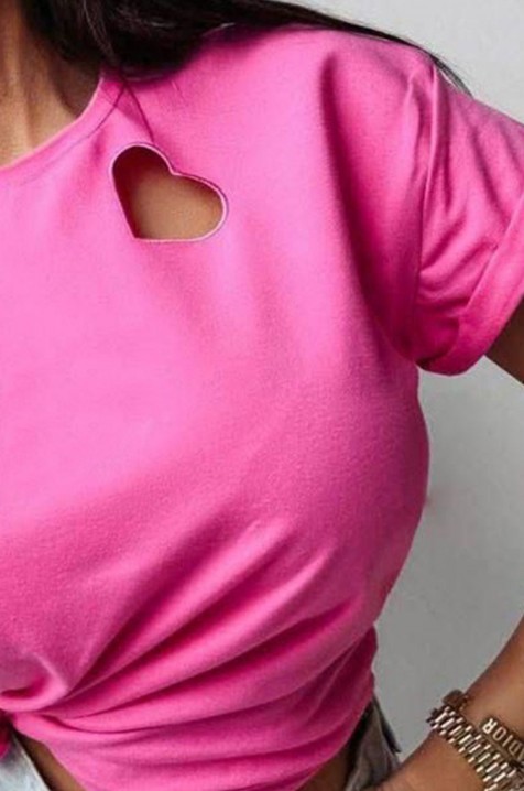 Тениска ENZIRVA PINK, Цвят: розов, IVET.BG - Твоят онлайн бутик.