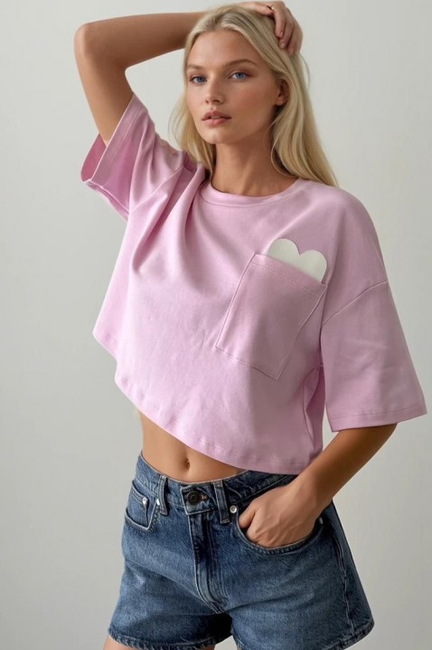 Тениска GRIZOLZA PINK, Цвят: розов, IVET.BG - Твоят онлайн бутик.