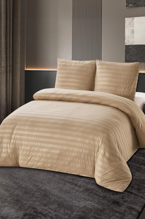 Спален комплект KRONESA BEIGE 200x220 cm памук - 3 части, Цвят: беж, IVET.BG - Твоят онлайн бутик.