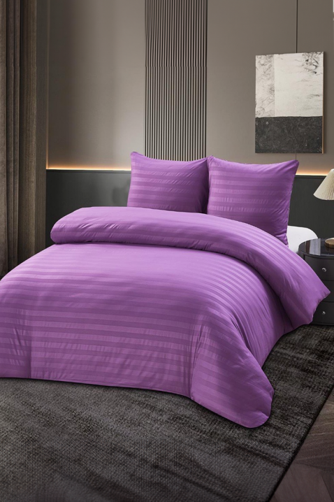 Спален комплект KRONESA LILA 200x220 cm памук - 3 части, Цвят: лилав, IVET.BG - Твоят онлайн бутик.