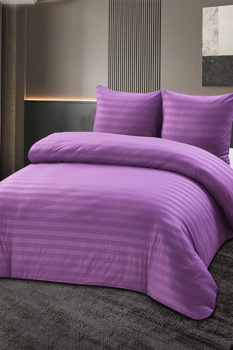 Спален комплект KRONESA LILA 200x220 cm памук - 3 части, Цвят: лилав, IVET.BG - Твоят онлайн бутик.