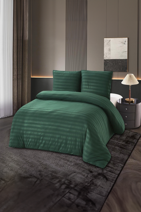 Спален комплект KRONESA GREEN 200x220 cm памук - 3 части, Цвят: зелен, IVET.BG - Твоят онлайн бутик.