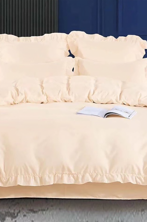 Спален комплект CANVELA ECRU 160x200 cm памук - 4 части, Цвят: екрю, IVET.BG - Твоят онлайн бутик.