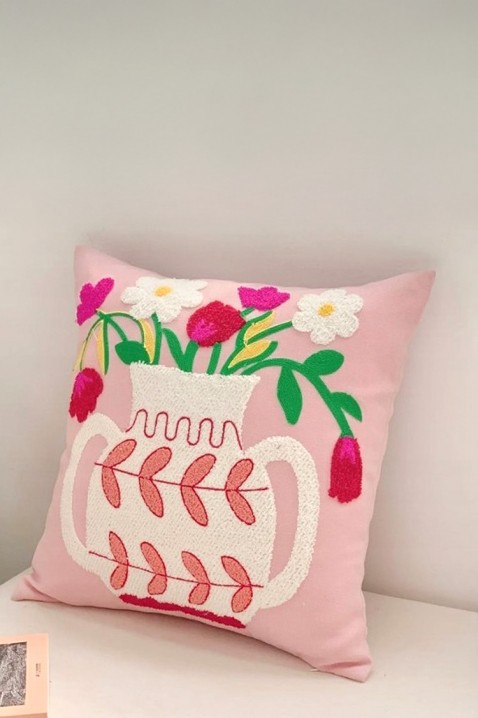 Калъфка за възглавница GRIOGENA 40х40 cm, Цвят: розов, IVET.BG - Твоят онлайн бутик.
