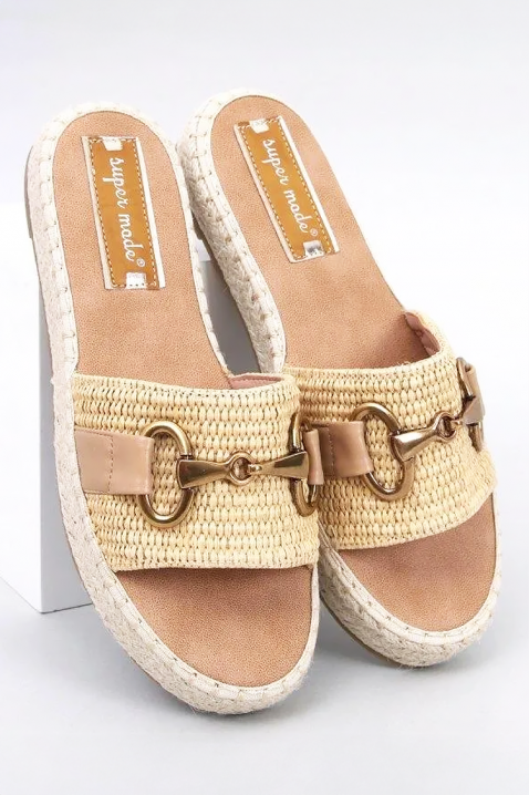 Дамски чехли VILITA BEIGE, Цвят: беж, IVET.BG - Твоят онлайн бутик.